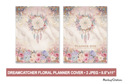 Planner 2026 Cover, Notebook Cover, Dreamcatcher design Product Image 1