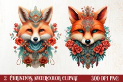Boho Fairy Christmas Clipart Sublimation, Christmas Clipart Product Image 1