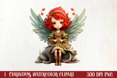 Boho Fairy Christmas Clipart Sublimation, Christmas Clipart Product Image 1