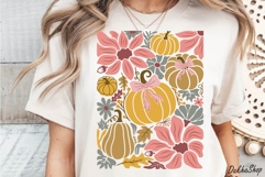 Boho Floral Fall SVG, Pumpkin Fall SVG, Boho Autumn SVG, PNG Product Image 7