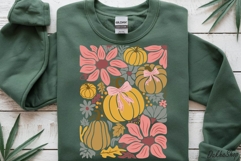 Boho Floral Fall SVG, Pumpkin Fall SVG, Boho Autumn SVG, PNG Product Image 5