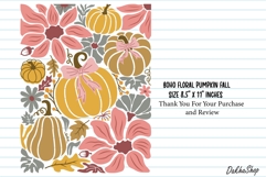 Boho Floral Fall SVG, Pumpkin Fall SVG, Boho Autumn SVG, PNG Product Image 10