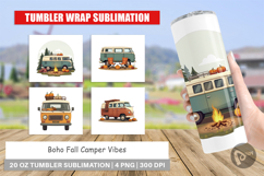 Tumbler Boho Fall Camper Product Image 1