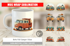 Mug Wrap Boho Fall Camper Product Image 1