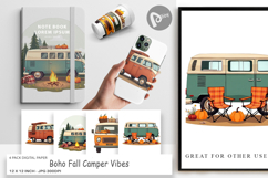 Digital Paper Boho Fall Camper Product Image 1