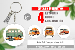 Keychain Boho Fall Camper Product Image 1