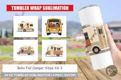 Tumbler Boho Fall Camper Product Image 1