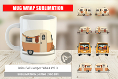 Mug Wrap Boho Fall Camper Product Image 1