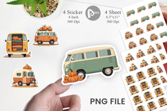Boho Fall Camper Sticker Product Image 1