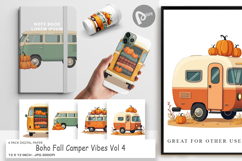 Digital Paper Boho Fall Camper Product Image 1