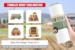 Tumbler Boho Fall Camper Product Image 1