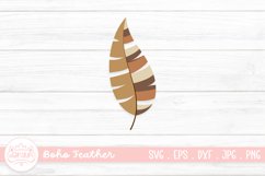 Boho Feather SVG, Tribal Feather Clipart Product Image 1