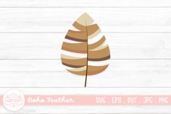 Boho Feather SVG, Tribal Feather Clipart Product Image 1