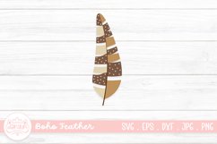 Boho Feather SVG, Tribal Feather Clipart Product Image 1