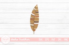 Boho Feather SVG, Tribal Feather Clipart Product Image 1