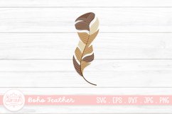 Boho Feather SVG, Tribal Feather Clipart Product Image 1