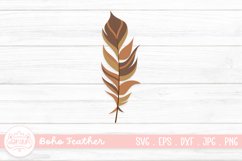 Boho Feather SVG, Tribal Feather Clipart Product Image 1