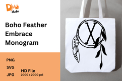 Boho Feather Embrace Monogram Product Image 1