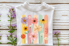 Boho Floral Brush Stroke PNG Design Product Image 2