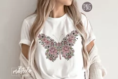 Boho Floral Butterfly Png by Mastilo Designs
