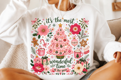 Boho Floral Christmas Sublimation PNG Product Image 1