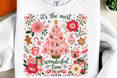 Boho Floral Christmas Sublimation PNG Product Image 2
