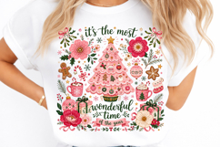 Boho Floral Christmas Sublimation PNG Product Image 3