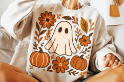 Pumpkin PNG, Boho Floral Fall PNG, Autumn PNG, Halloween PNG Product Image 2