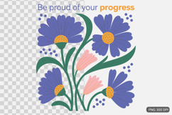 Boho Flower Inspiration Quotes SVG PNG Sublimation Bundle Product Image 3