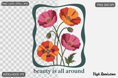 Boho Flower Inspiration Quotes SVG PNG Sublimation Bundle Product Image 4