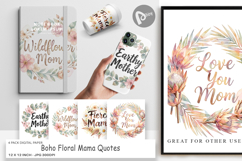 Boho Floral Mama Digital Paper Product Image 1