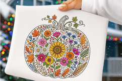 Boho Floral Pumpkin PNG Product Image 4