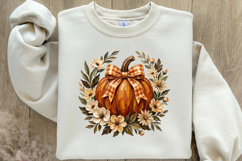 Boho Floral Pumpkin PNG Product Image 4