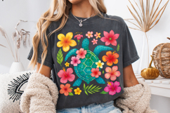 Sea Turtle PNG, Boho Floral Turtle PNG, Summer PNG, Beach Product Image 3