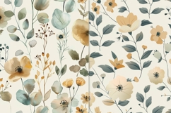 Boho Floral Seamless Digital Paper Product Image 2