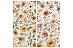 Boho Floral Seamless Digital Paper Product Image 2