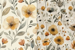 Boho Floral Seamless Digital Paper Product Image 3