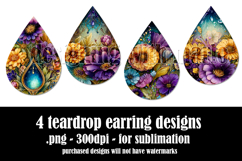 Boho Teardrop Earring, Boho Floral Drop Earring Designs, s1 Product Image 2