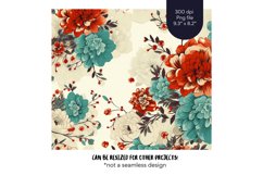 Boho Floral Tumbler Wrap Teal Flower Tumbler Sublimation