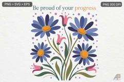 Boho Flower Inspiration Quotes SVG PNG Product Image 1