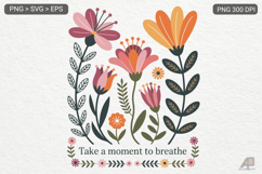 Boho Flower Inspiration Quotes SVG PNG Bundle Product Image 11