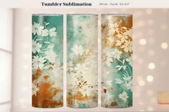 Boho Flower Tumbler Wrap Daisy Flower Tumbler Sublimation