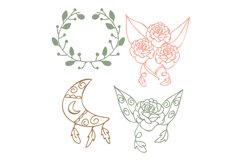 Boho Flowers SVG Cut File Product Image 1