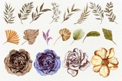 Boho Flowers Watercolor Clipart