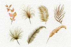 Boho Flowers Watercolor Clipart