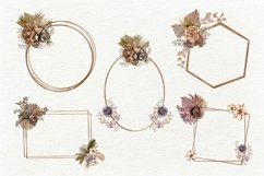 Boho Flowers Watercolor Clipart