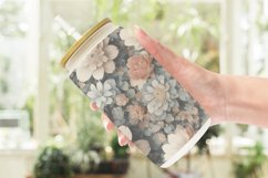 Glass Can Wraps Boho Flowers Pattern Product Image 2
