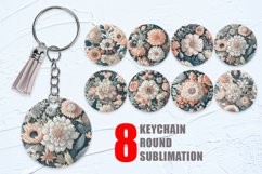 Boho Flowers Bohemian Keychain | Keyring Product Image 1