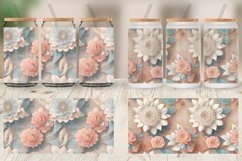 Glass Can Wraps Boho Flowers Pattern Product Image 3