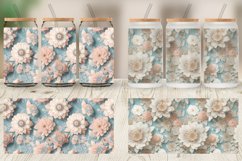 Glass Can Wraps Boho Flowers Pattern Product Image 4